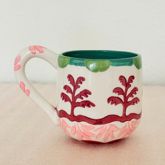 🪸Anthropologie🪸Vintage Agata Mug Handpainted Glazed Coffee Mug/Tea Cup 12 oz - Picture 3 of 8